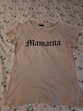 SHEIN Light Pink "Mamacita" Graphic Tee